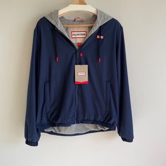 Hunter Water Resistant Jacket Men's Size M Navy Blue Utility Chores Casual Nwt
